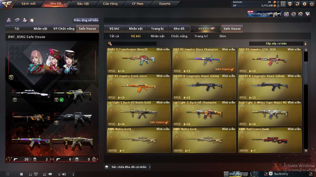 shop acc cf uy tin gia re